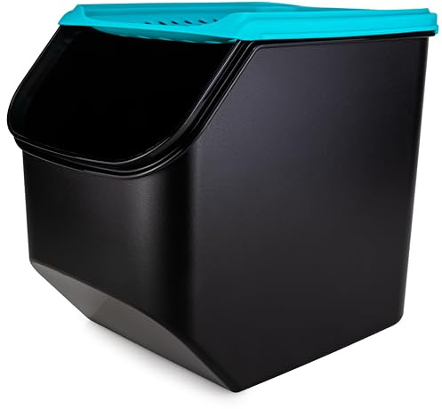 Tupperware Großes Zwiebel-Lager8,3 L schwarz türkis Zwiebellager A168 Zwiebelmeister