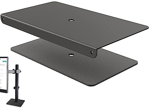 Monitorverstärkungshalterung – Monitorhalterung aus Stahl für dünne, Glas- und andere zerbrechliche Tischplatten, passend für die meisten Monitorständer-Tüllen, C-Klemme, Installationsverstärkung