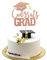 Arthsdite Tortenaufsatz mit Aufschrift Congrats Grad, Klasse 2025, Themen-Abschlussparty-Dekorationen für Universität, College, High School, Feier, Partyzubehör, Roségold-Glitzer, 1 Stück