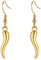 Amaxer Italienische Horn-Ohrringe für Frauen, Cornicello Glücksamulett, Schutzschmuck, Edelstahl, baumelnde Tropfenohrringe, Edelstahl
