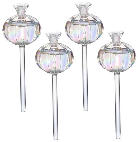 Veesper 4pcs Plantes d'arrosage des Plantes, bulbes d'arrosage d'orchidées pour Plantes intérieures en Verre Borosilicate Auto-Eau d'auto