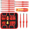 MAXPOWER 12 Piece Insulated Electricians Screwdriver Set with Rubber Handle, Magnetic Tips | 1000V | Ideal for Electrical, Home and DIY Projects