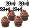 Ephlyn 24Pcs 29+1 Cupcake Toppers Funny 30th Birthday Cupcake Picks Glitter Black Middle Finger Cake Toppers 40th Cupcake Decoration for Happy 30th Birthday Party Anniversary Decorations