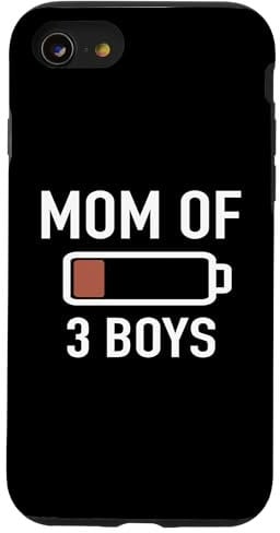 iPhone SE (2020) / 7 / 8 Mom Of Three Boys Battery Empty Mum with 3 Sons Battery Case