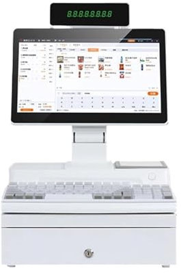 Caisse enregistreuse, Écran tactile de 14,1 pouces, caisse enregistreuse, clavier, imprimante intégrée de 58 mm, ensemble complet d'ordinateurs POS, système POS d'usine, caisse enregistreuse, Vous ai