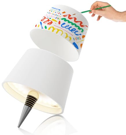 MU LIN lampada bottiglia ricaricabile,lampada da tavolo senza fili,Controllo Touch da 3 Modalita Temperatura di Colore, Dimmerabile, per Soggiorno, Ristorante