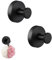 AABDTYYD 2 Pezzi Ganci a Ventosa per Doccia,Porta Asciugamani Ventosa in Acciaio Inox Senza Trapano,Gancio Doccia per Appendere la Doccia per Finestre,Porte in Vetro,Pareti del Bagno (Nero)