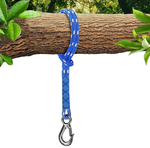 Hengrongshen Corde de fixation pour balançoire, 100 cm, corde de suspension, fauteuil suspendu, poutre, fixation avec mousqueton, pour extérieur, balançoire, aire de jeux, 2500 kg, diamètre 10 mm,