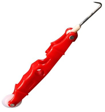 Daryunk Screen Rolling Tool, 45 Degree Stainless Steel Hook and Red Screen Window Piping Roller 2-1 Tool, for Window Fitting Tools or Repair Many Kinds Use