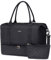 HOTOR Sac de voyage Grand sac week-end pour femme, bagage à main avec compartiment à chaussures, de voyage avec trousse de toilette (noir), 32.0 × 43.0 × 19.0 cm