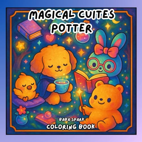 Magical Cuites Potter: Baba Spark’s Magical Companions & Colouring book for teens and adults