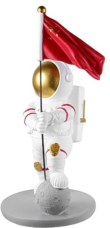 Cabilock Astronaut Statue aus Harz Dekorative Raumfahrerfigur für Kinderzimmer Schreibtisch Accessoire und für Jungen für Partys und Sammlungen Robust und Farbenfroh