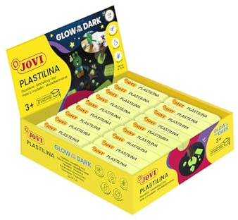Jovi - Knete, die im Dunkeln leuchtet, Packung mit 18 Tabletten à 50 g | glutenfrei, ungiftig, Kreatives Spielen für Kinder ab 3 Jahren