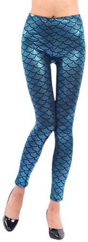 Generisch Bunte Leggings Damen MeerjungfrauLeggings Push Up Legging Meerjungfrauhose Meer-Jungfrau Fischschuppen Bedruckte MeerjungfrauKostüm Sport High Waist Leggins Leggings Damen Bunt