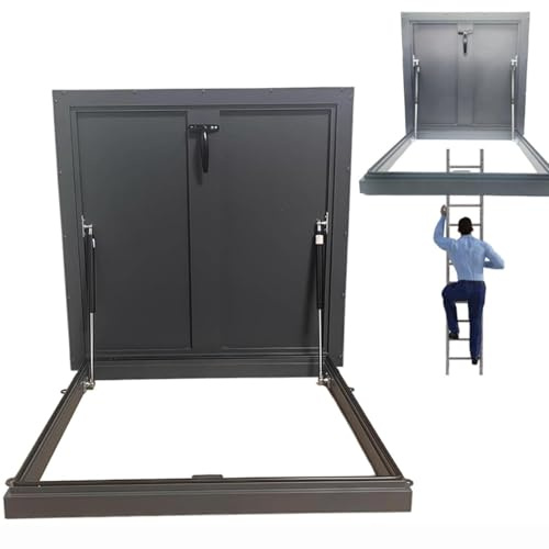 Porta di sicurezza in acciaio for tetti, portello di accesso al tetto zincato, sportello di uscita for cantine con maniglia, coperchio for lucernario(70 * 70cm)