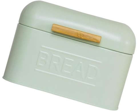 Pitycbo Caja para Almacenar Pan, Repostería de Encimera, Contenedor Retro Multiusos para La Entrada de, Verde Claro, Individual