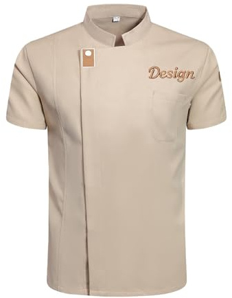 Chaqueta De Chef Personalizada Hombre & Mujer, Personalizable Con Bordado Nombre O Iniciales, Chaquetilla Cocinero Mangas Cortas Y Largas, Uniformes De Cocina Para Hoteles Restaurantes
