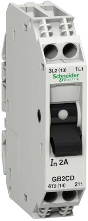 Schneider Electric GB2CD05 TeSys GB2 Magnetic Thermal Circuit Breaker, 1P, N - 0.5A, Id 6.6A, 74mm x 15mm x 67mm