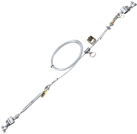 3M DBI-SALA Sayfline 7603120 Permanent Horizontal System 120-Feet Multi-Span Galvanized Cable with 3 Intermediate Brackets, Tensioner, Mounting Hardware and Zorbit Energy Absorbers