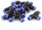 sourcing map 4mm 3 Voie T Pression Pnéumatique Rapide Dégagement Tuyau Raccords 10Pcs