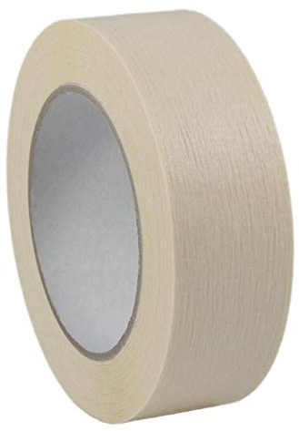 KLEBESHOP24 Kreppband Abdeckband | Profi Malerband Premium | 50 m, Breite wählbar | Beige | Kreppklebeband zum Abdecken und Abkleben | Ablösbar auf vielen Untergründen / 19 mm x 50 m