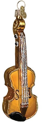 Old World Christmas Ornaments: Violin Glass Blown Ornaments for Christmas Tree (38008)