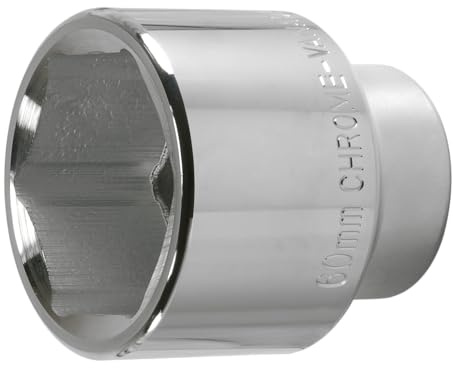 SW-Stahl 07675L-60 Steckschlüsseleinsatz 1 Zoll - 60 mm Sechskant Nuss | Nuss aus Chrom-Vanadium-Stahl, 85 mm lang, hochglanzverchromt, Außensechskant-Profil für 25 mm Antriebsvierkant.