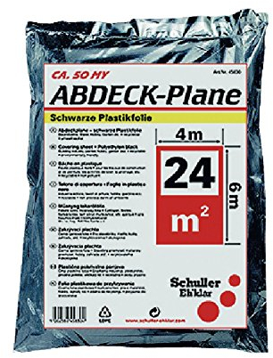 SCHULLER Abdeckplane Stärke 0,0075 mm, 4 x 6 m, schwarz, 45836