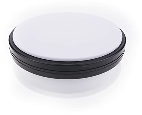PrimeMatik - Base giratoria eléctrica de 15 cm. Plataforma Rotatoria de Color Blanco