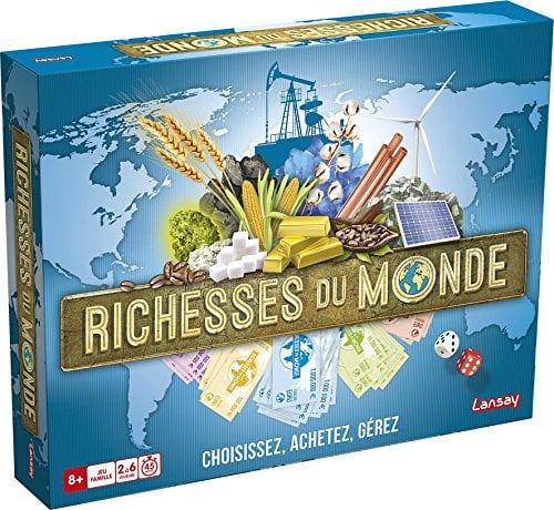 Lansay - RICHESSES du Monde - Edition Originale - Jeu de Société Famille pour Enfants dès 8 Ans - Acquérir Un Maximum de Richesses - Jeu Tactique de 2 à 6 Joueurs - 45 Min - en Français