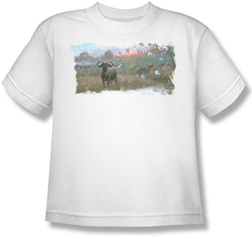 Wildlife - Jugend Cape Buffalo T-Shirt, X-Large, White