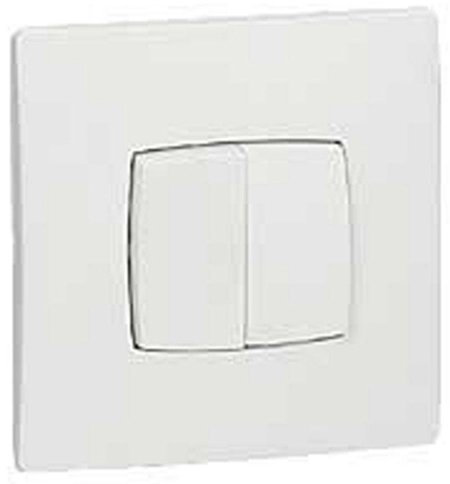 Double va et vient 10AX blanc complet monobloc fixation vis bornes auto Neptune LEGRAND 080652