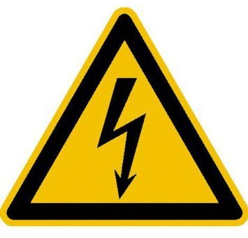 Indigos UG - Aufkleber - Warnung vor gefährlicher elektrischer Spannung Warnschild, 20cm