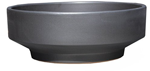 Hentschke Keramik Brunnenschale/Pflanzschale/Wasserschale Ø 27 x 11 cm, Anthrazit, 059.027.70 ohne Bodenloch