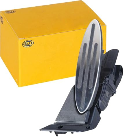 HELLA 6PV 010 946-271 Sensor, Accelerator Pedal Position - for Left Hand Drive - 6-Pin - Automatic Transmission - Aluminium Pedal Pad