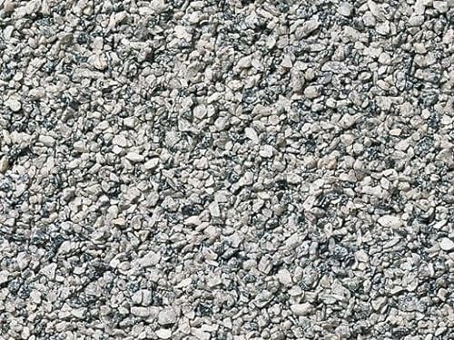 NOCH® Gleisschotter, graue Steine für Modellbahn, 250 g, geeignet für Spurweiten H0, TT