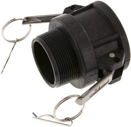 Kamlock-Kupplung (B) R 2(AG), Polypropylen Werkstoff:Polypropylen* Gewinde:R 2 DN:50 (2) mm PN:6