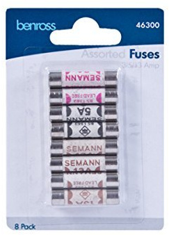 Mixed Household Fuse Set - 3, 5 & 13 Amp. 8 Pack