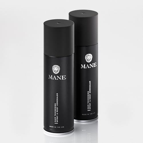 Mane Hair Thickening Spray épaississant/Retouche Racines – 200 ml (Marron Clair) Lot de 2
