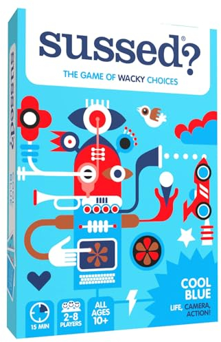 SUSSED Travel Game for Kids, Teens & Adults - Can You Guess My Answer | Card Game for Families, Boys & Girls Ages: 10, 11, 12+ | Cool Presents & Gifts | Blue Pack