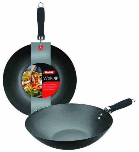 IBILI - Wok moka, 30 cms, Acero, Antiadherente