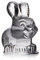 CRISTALICA Glas Figur Tier Statue für Vitrine Osterhase Transparent Bleikristall