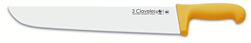 3Claveles 1390 - Cuchillo carnicero, 36 cm, color amarillo