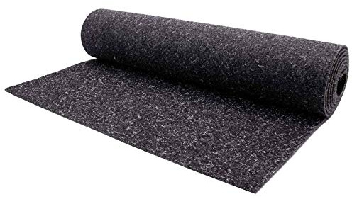 Nadelfilz MERLIN Bodenbelag 200x800 cm Anthrazit | Robuste Auslegware mit 17dB Trittschallminderung | Stuhlrollengeeignet & farbecht | GUT-zertifizierter Nadelfilzboden für Büro Messe Hotel