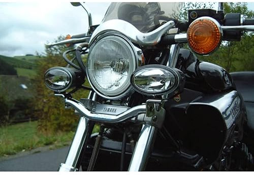 Fehling Lampenhalter für Zusatzscheinwerfer YAMAHA XV 750/1100 Virago, YAMAHA V-Max (Chrome)