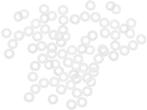 sourcing map Packung mit 80, Silikon O-Ringe 8mm AD 4mm ID 2mm Breite VMQ Dichtung Weiß