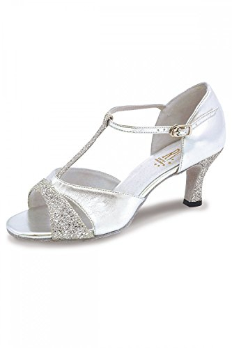 Dancewear Central Damen Ladies Ballroom Shoes Lucina Ballsaal Schuhe, Silber, 39 EU (Herstellergröße: 6)