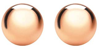 CARISSIMA Women's 9 ct Rose Gold 3 mm Ball Polished Stud Earrings