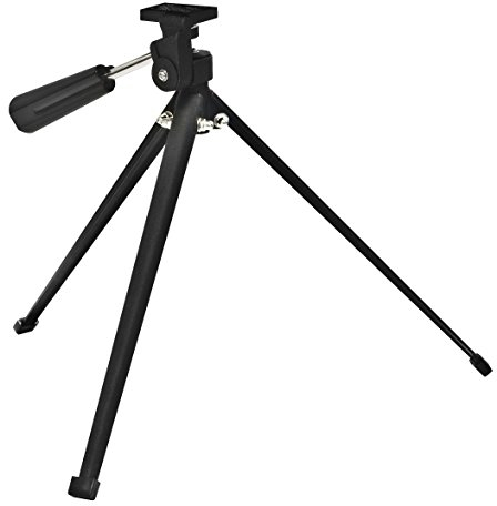 Bresser Dreibein Tischstativ 24 cm mit einer Traglast von bis zu 1 KG für Ferngläser, Monokulare oder leichte Spektive für den mobilen Einsatz, schwarz