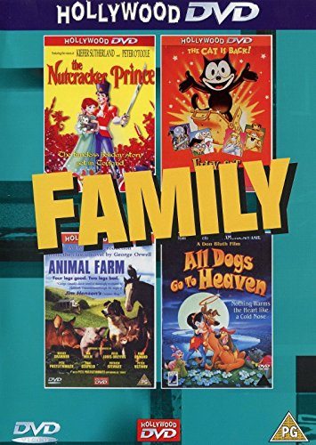 Family- The Nutcracker Prince/Animal Farm/Felix The Cat/All Dogs Go To Heaven (4 FILMS/2DVD'S)